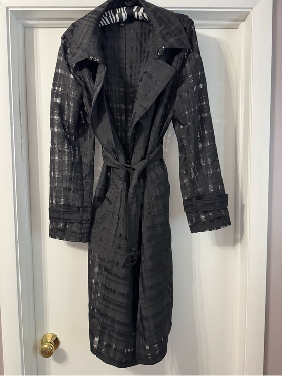 White House Black Market Jackets & Blazers - WHBM Black Sheer Trench Coat with Belt